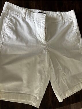J. Crew White Tailored Bermuda Shorts